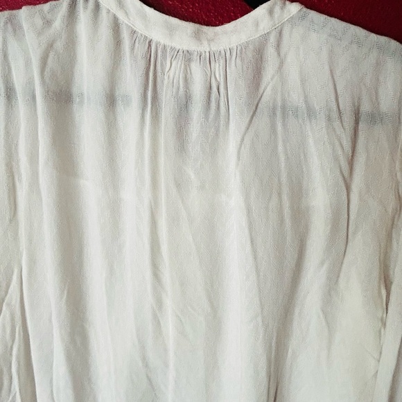 VELVET BY GRAHAM & SPENCER white lace up blouse Sz XS - Picture 7 of 11
